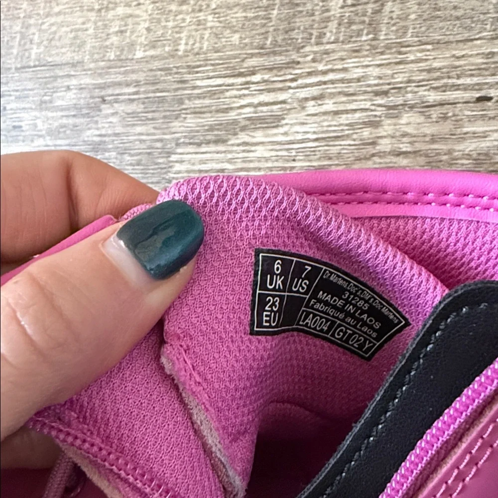 Baby Dr. Martens 1460 Pink Combat Boots Size 7